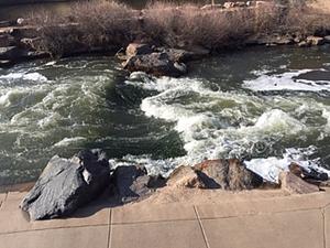 Biggest wave in play park at 920 cfs at REI
